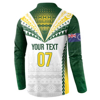 Cook Islands Rugby Custom Button Sweatshirt Kuki's Aitu Champions - Polynesian Pride