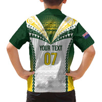 Cook Islands Rugby Custom Family Matching Long Sleeve Bodycon Dress and Hawaiian Shirt Kuki's Aitu Champions LT7 - Polynesian Pride