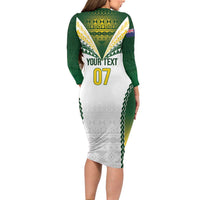 Cook Islands Rugby Custom Family Matching Long Sleeve Bodycon Dress and Hawaiian Shirt Kuki's Aitu Champions LT7 - Polynesian Pride