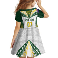 Cook Islands Rugby Custom Family Matching Off The Shoulder Long Sleeve Dress and Hawaiian Shirt Kuki's Aitu Champions LT7 - Polynesian Pride
