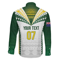 Cook Islands Rugby Custom Family Matching Off The Shoulder Long Sleeve Dress and Hawaiian Shirt Kuki's Aitu Champions LT7 - Polynesian Pride