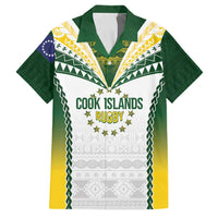 Cook Islands Rugby Custom Family Matching Puletasi and Hawaiian Shirt Kuki's Aitu Champions LT7 Dad's Shirt - Short Sleeve Colorful - Polynesian Pride