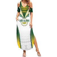 Cook Islands Rugby Custom Summer Maxi Dress Kuki's Aitu Champions - Polynesian Pride