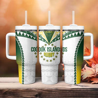 Cook Islands Rugby Tumbler With Handle Kuki's Aitu Champions - Polynesian Pride