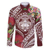 Aloha Hawaii Big Island Family Matching Puletasi and Hawaiian Shirt Ohia Lehua Wahine