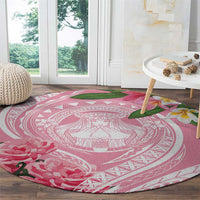 Aloha Hawaii Maui Round Carpet Goddess Lokelani Rose