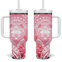 Aloha Hawaii Maui Tumbler With Handle Goddess Lokelani Rose