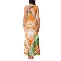 Aloha Hawaii Lanai Tank Maxi Dress Frangipani Mix Pineapple