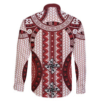 Bula Fiji Vintage Family Matching Tank Maxi Dress and Hawaiian Shirt Scarlet Masi Motifs