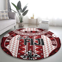 Bula Fiji Vintage Round Carpet Scarlet Masi Motifs