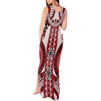 Bula Fiji Vintage Tank Maxi Dress Scarlet Masi Motifs