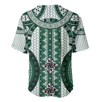 Bula Fiji Vintage Baseball Jersey Phthalo Green Masi Motifs