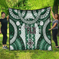 Bula Fiji Vintage Quilt Phthalo Green Masi Motifs