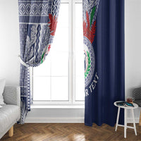 Samoa Rugby Personalized Window Curtain Toa Samoa Myriad Siapo