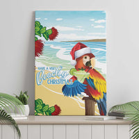 Have A Very Beach Christmas Canvas Wall Art Parrot By Lehua Flower - Polynesian Pride