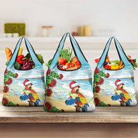 Have A Very Beach Christmas Grocery Bag Parrot By Lehua Flower - Polynesian Pride