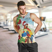 Have A Very Beach Christmas Men Tank Top Parrot By Lehua Flower - Polynesian Pride