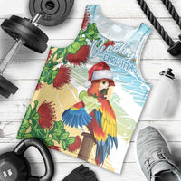 Have A Very Beach Christmas Men Tank Top Parrot By Lehua Flower - Polynesian Pride