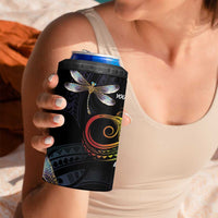 Personalised Polynesian Memorial 4 in 1 Can Cooler Tumbler Your Wings Were Ready But My Heart Was Not