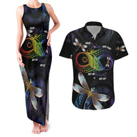 Personalised Polynesian Memorial Couples Matching Tank Maxi Dress and Hawaiian Shirt Your Wings Were Ready But My Heart Was Not