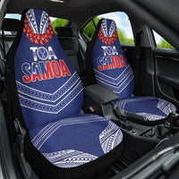 Toa Samoa Rugby Car Seat Cover Ulafala Mix Nifo'oti LT7 One Size Blue - Polynesian Pride
