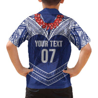 Toa Samoa Rugby Custom Family Matching Off The Shoulder Long Sleeve Dress and Hawaiian Shirt Ulafala Mix Nifo'oti - Polynesian Pride