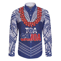 Toa Samoa Rugby Custom Family Matching Off The Shoulder Long Sleeve Dress and Hawaiian Shirt Ulafala Mix Nifo'oti - Polynesian Pride
