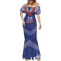 Toa Samoa Rugby Custom Mermaid Dress Ulafala Mix Nifo'oti - Polynesian Pride