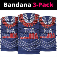 Toa Samoa Rugby Neck Gaiter Ulafala Mix Nifo'oti LT7 package One Size: 25*50cm Blue - Polynesian Pride