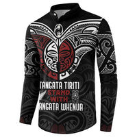 Maori Hongi Toitu Te Tiriti Button Sweatshirt Tangata Tiriti Stand With Tangata Whenua