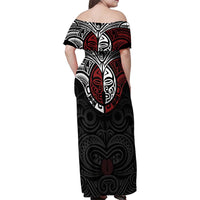 Maori Hongi Toitu Te Tiriti Family Matching Off Shoulder Maxi Dress and Hawaiian Shirt Tangata Tiriti Stand With Tangata Whenua LT7 - Polynesian Pride