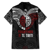 Maori Hongi Toitu Te Tiriti Family Matching Short Sleeve Bodycon Dress and Hawaiian Shirt Tangata Tiriti Stand With Tangata Whenua LT7 - Polynesian Pride