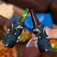 New Zealand Tui Bird 4 in 1 Can Cooler Tumbler Maori Kowhaiwhai