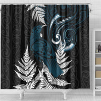New Zealand Tui Bird Shower Curtain Maori Kowhaiwhai LT7 - Polynesian Pride