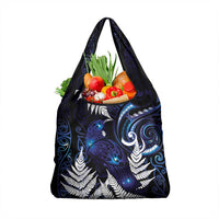 New Zealand Maori Matariki Grocery Bag Tui Bird Galaxy