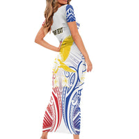 Philippines Tribal Sun Personalized Family Matching Short Sleeve Bodycon Dress and Hawaiian Shirt Hunting Eagle LT7 - Polynesian Pride