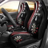 Personalized New Zealand Darts Car Seat Cover Kowhaiwhai Whero Koiri - Manaia