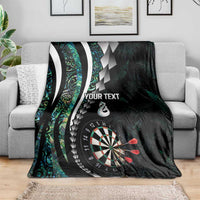 Personalized New Zealand Darts Blanket Paua Shell Koiri - Manaia LT7 - Polynesian Pride