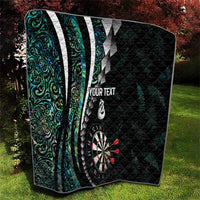 Personalized New Zealand Darts Quilt Paua Shell Koiri - Manaia