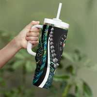 Personalized New Zealand Darts Tumbler With Handle Paua Shell Koiri - Manaia