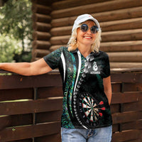 Personalized New Zealand Darts Women Polo Shirt Paua Shell Koiri - Manaia