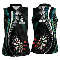 Personalized New Zealand Darts Women Sleeveless Polo Shirt Paua Shell Koiri - Manaia