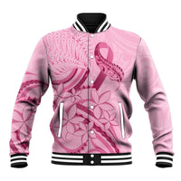 Aotearoa Maori Baseball Jacket Pink Fern Ribbons LT7 Unisex Pink - Polynesian Pride