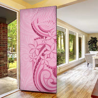 Aotearoa Maori Door Cover Pink Fern Ribbons - Polynesian Pride