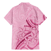 Aotearoa Maori Family Matching Mermaid Dress and Hawaiian Shirt Pink Fern Ribbons - Polynesian Pride