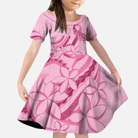 Aotearoa Maori Family Matching Puletasi and Hawaiian Shirt Pink Fern Ribbons LT7 Daughter's Dress Pink - Polynesian Pride