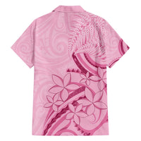Aotearoa Maori Family Matching Short Sleeve Bodycon Dress and Hawaiian Shirt Pink Fern Ribbons - Polynesian Pride