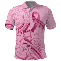 Aotearoa Maori Polo Shirt Pink Fern Ribbons - Polynesian Pride
