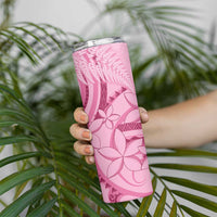 Aotearoa Maori Skinny Tumbler Pink Fern Ribbons - Polynesian Pride