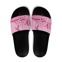 Aotearoa Maori Slide Sandals Pink Fern Ribbons LT7 Pink - Polynesian Pride